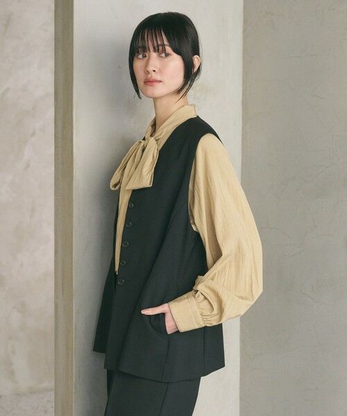 BEAUTY&YOUTH UNITED ARROWS / ビューティー&ユース ユナイテッドアローズ ベスト | 【WEB限定 Wardrobe DAILY MINIMAL】メランジ ペプラムベスト ウォッシャブル | 詳細3