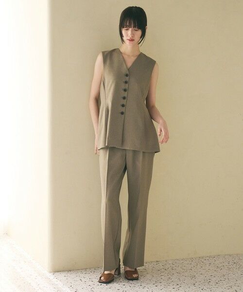 BEAUTY&YOUTH UNITED ARROWS / ビューティー&ユース ユナイテッドアローズ ベスト | 【WEB限定 Wardrobe DAILY MINIMAL】メランジ ペプラムベスト ウォッシャブル | 詳細10