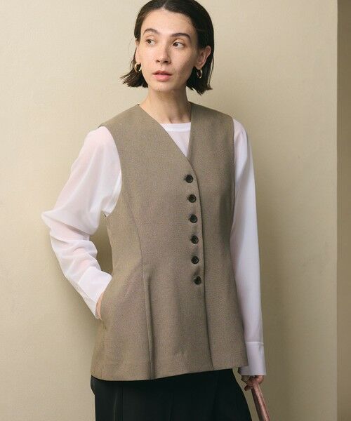 BEAUTY&YOUTH UNITED ARROWS / ビューティー&ユース ユナイテッドアローズ ベスト | 【WEB限定 Wardrobe DAILY MINIMAL】メランジ ペプラムベスト ウォッシャブル | 詳細13