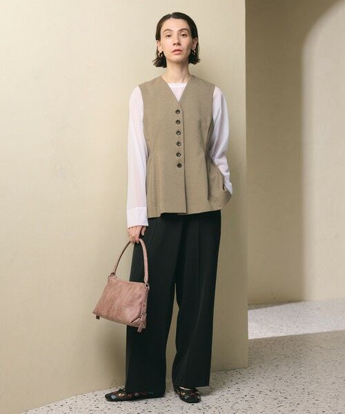 BEAUTY&YOUTH UNITED ARROWS / ビューティー&ユース ユナイテッドアローズ ベスト | 【WEB限定 Wardrobe DAILY MINIMAL】メランジ ペプラムベスト ウォッシャブル | 詳細14