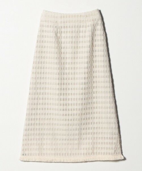 BEAUTY&YOUTH UNITED ARROWS / ビューティー&ユース ユナイテッドアローズ ロング・マキシ丈スカート | レースフリンジスカート ウォッシャブル（OFF WHITE）