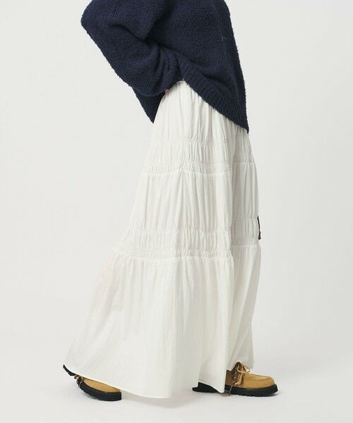 BEAUTY&YOUTH UNITED ARROWS / ビューティー&ユース ユナイテッドアローズ ロング・マキシ丈スカート | レーヨンブレンド シャーリング ロングスカート | 詳細1