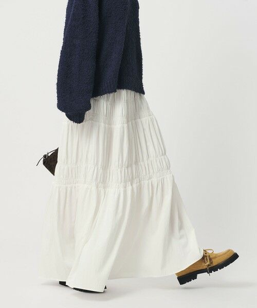 BEAUTY&YOUTH UNITED ARROWS / ビューティー&ユース ユナイテッドアローズ ロング・マキシ丈スカート | レーヨンブレンド シャーリング ロングスカート | 詳細2