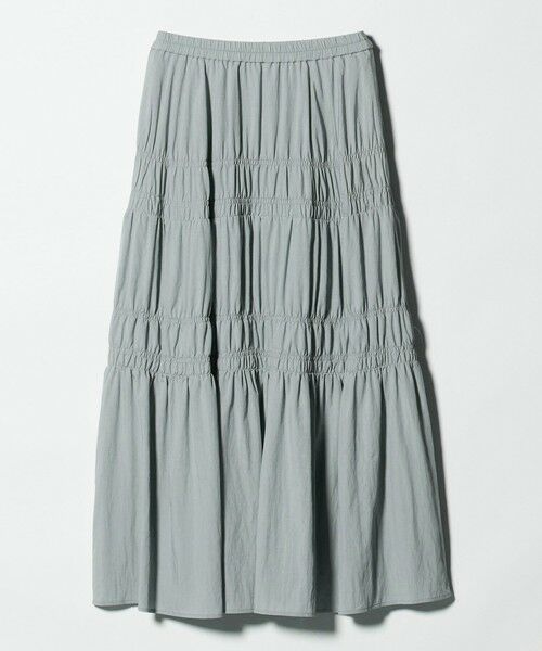 BEAUTY&YOUTH UNITED ARROWS / ビューティー&ユース ユナイテッドアローズ ロング・マキシ丈スカート | レーヨンブレンド シャーリング ロングスカート（LT.GRAY）