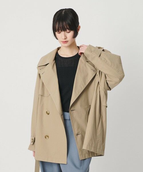 BEAUTY&YOUTH UNITED ARROWS / ビューティー&ユース ユナイテッドアローズ トレンチコート | コットンブレンド ミドルトレンチコート（BEIGE）
