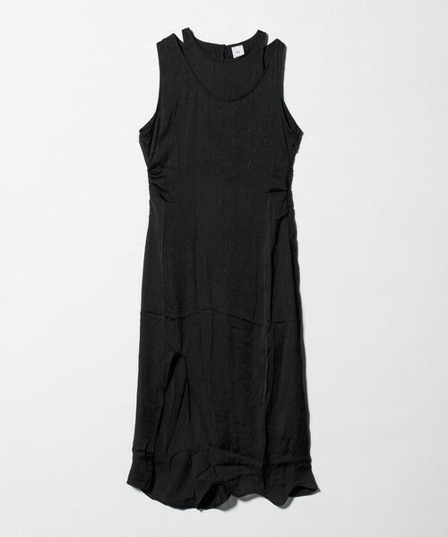 BEAUTY&YOUTH UNITED ARROWS / ビューティー&ユース ユナイテッドアローズ ロング・マキシ丈ワンピース | ＜Won Hundred＞BILA アシンメトリーワンピース（BLACK）