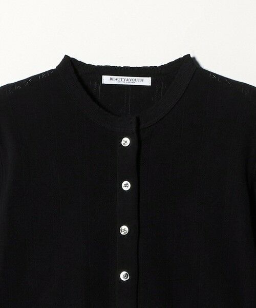 BEAUTY&YOUTH UNITED ARROWS / ビューティー&ユース ユナイテッドアローズ カーディガン・ボレロ | コットン パターンメッシュ カーディガン ウォッシャブル | 詳細13