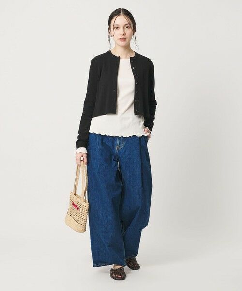 BEAUTY&YOUTH UNITED ARROWS / ビューティー&ユース ユナイテッドアローズ カーディガン・ボレロ | コットン パターンメッシュ カーディガン ウォッシャブル | 詳細9