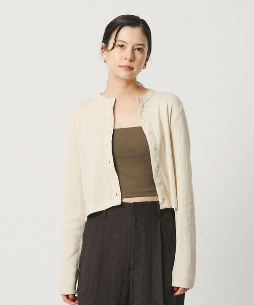 BEAUTY&YOUTH UNITED ARROWS / ビューティー&ユース ユナイテッドアローズ カーディガン・ボレロ | コットン パターンメッシュ カーディガン ウォッシャブル | 詳細25
