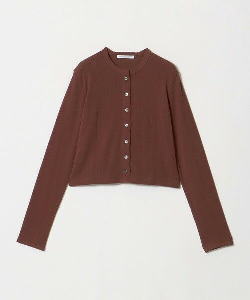 BEAUTY&YOUTH UNITED ARROWS / ビューティー&ユース ユナイテッドアローズ カーディガン・ボレロ | コットン パターンメッシュ カーディガン ウォッシャブル(WINE)