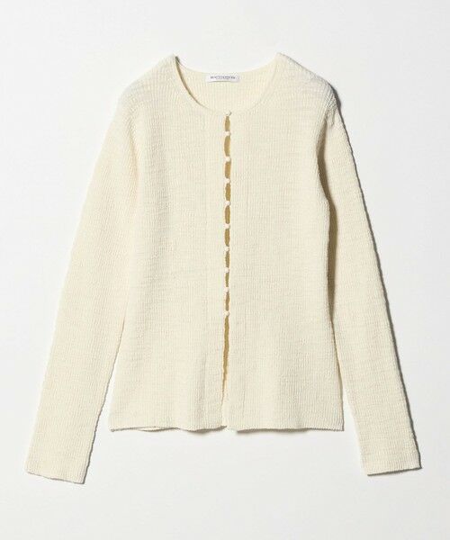 BEAUTY&YOUTH UNITED ARROWS / ビューティー&ユース ユナイテッドアローズ カーディガン・ボレロ | コットンナイロンスラブ フロントボタン カーディガン（OFF WHITE）