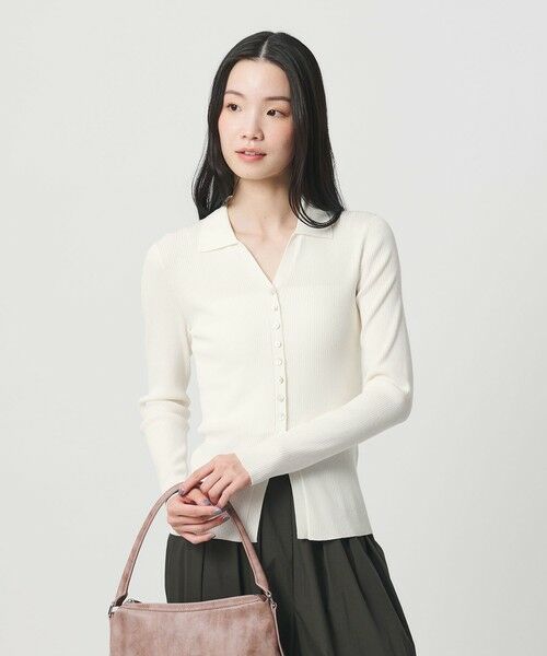 BEAUTY&YOUTH UNITED ARROWS / ビューティー&ユース ユナイテッドアローズ カーディガン・ボレロ | スキッパー リブニットカーディガン ウォッシャブル | 詳細1