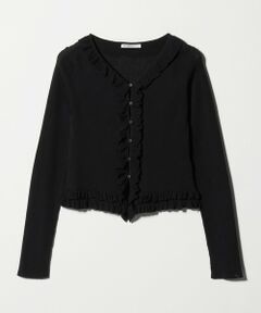 BEAUTY&YOUTH UNITED ARROWS / ビューティー&ユース ユナイテッドアローズ カーディガン・ボレロ | フリル フロントボタン カーディガン ウォッシャブル