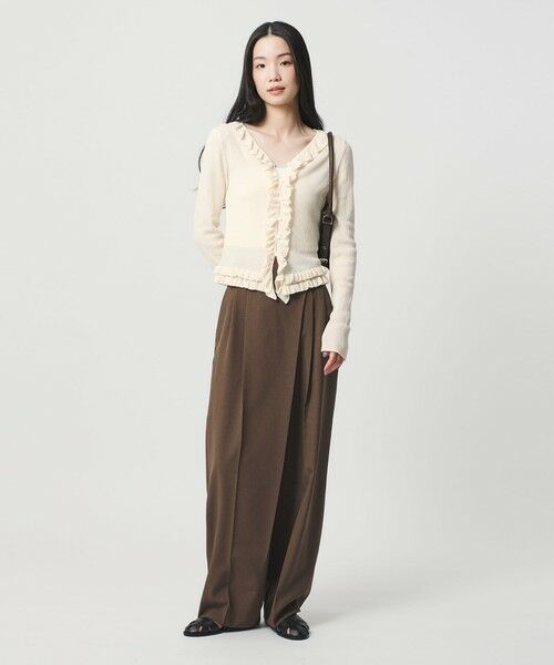 BEAUTY&YOUTH UNITED ARROWS / ビューティー&ユース ユナイテッドアローズ カーディガン・ボレロ | フリル フロントボタン カーディガン ウォッシャブル | 詳細3