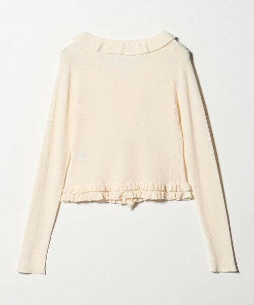 BEAUTY&YOUTH UNITED ARROWS / ビューティー&ユース ユナイテッドアローズ カーディガン・ボレロ | フリル フロントボタン カーディガン ウォッシャブル | 詳細1