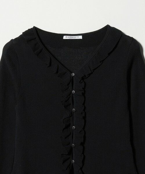 BEAUTY&YOUTH UNITED ARROWS / ビューティー&ユース ユナイテッドアローズ カーディガン・ボレロ | フリル フロントボタン カーディガン ウォッシャブル | 詳細5