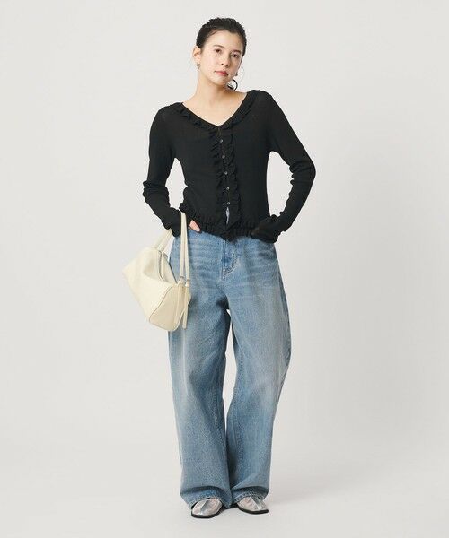 BEAUTY&YOUTH UNITED ARROWS / ビューティー&ユース ユナイテッドアローズ カーディガン・ボレロ | フリル フロントボタン カーディガン ウォッシャブル | 詳細13