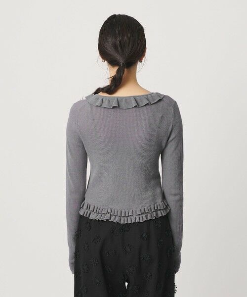 BEAUTY&YOUTH UNITED ARROWS / ビューティー&ユース ユナイテッドアローズ カーディガン・ボレロ | フリル フロントボタン カーディガン ウォッシャブル | 詳細23