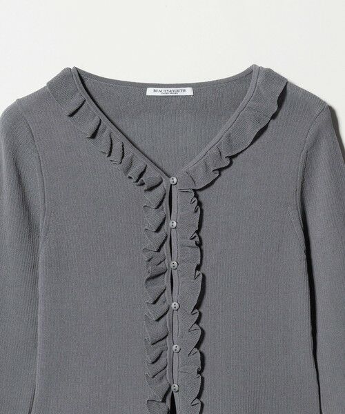 BEAUTY&YOUTH UNITED ARROWS / ビューティー&ユース ユナイテッドアローズ カーディガン・ボレロ | フリル フロントボタン カーディガン ウォッシャブル | 詳細8
