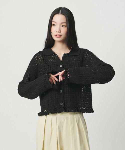 BEAUTY&YOUTH UNITED ARROWS / ビューティー&ユース ユナイテッドアローズ カーディガン・ボレロ | コットン ハンドクロシェ ニットカーディガン | 詳細1