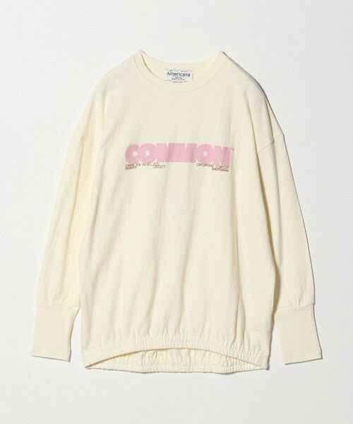 BEAUTY&YOUTH UNITED ARROWS / ビューティー&ユース ユナイテッドアローズ Tシャツ | 【別注】＜Americana＞プリント ロングスリーブTシャツ（CREAM）