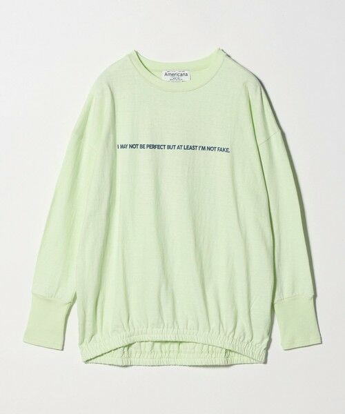 BEAUTY&YOUTH UNITED ARROWS / ビューティー&ユース ユナイテッドアローズ Tシャツ | 【別注】＜Americana＞プリント ロングスリーブTシャツ（LIME）