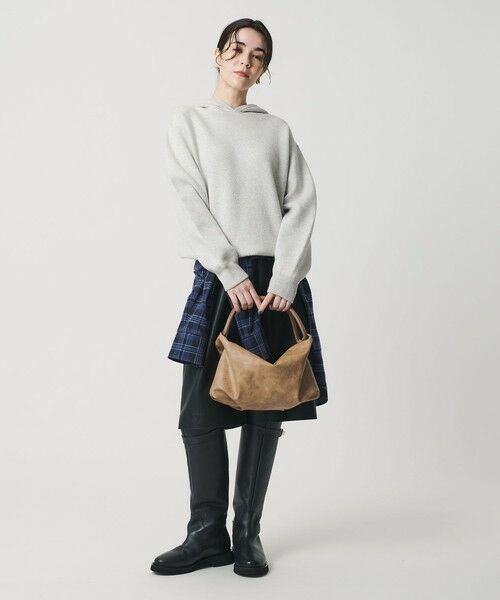 BEAUTY&YOUTH UNITED ARROWS / ビューティー&ユース ユナイテッドアローズ ハンドバッグ | レザーライク コンビ タック バッグ | 詳細4