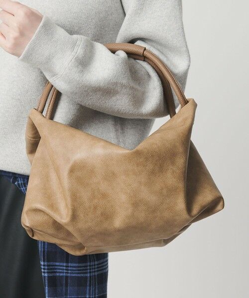 BEAUTY&YOUTH UNITED ARROWS / ビューティー&ユース ユナイテッドアローズ ハンドバッグ | レザーライク コンビ タック バッグ | 詳細1