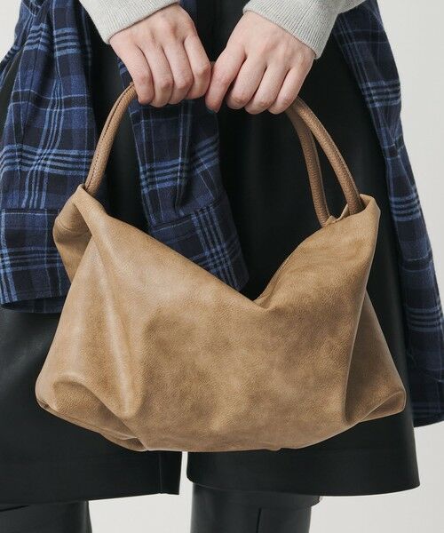 BEAUTY&YOUTH UNITED ARROWS / ビューティー&ユース ユナイテッドアローズ ハンドバッグ | レザーライク コンビ タック バッグ | 詳細3