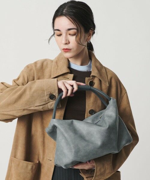 BEAUTY&YOUTH UNITED ARROWS / ビューティー&ユース ユナイテッドアローズ ハンドバッグ | レザーライク コンビ タック バッグ | 詳細13