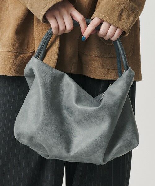 BEAUTY&YOUTH UNITED ARROWS / ビューティー&ユース ユナイテッドアローズ ハンドバッグ | レザーライク コンビ タック バッグ | 詳細14