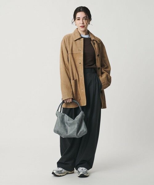 BEAUTY&YOUTH UNITED ARROWS / ビューティー&ユース ユナイテッドアローズ ハンドバッグ | レザーライク コンビ タック バッグ | 詳細15