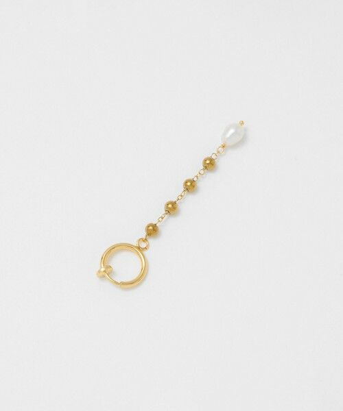 BEAUTY&YOUTH UNITED ARROWS / ビューティー&ユース ユナイテッドアローズ ピアス・イヤリング | ＜Causerie＞ストーン×淡水パール ライン イヤリング | 詳細3