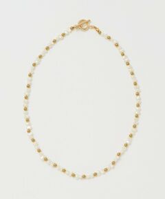 BEAUTY&YOUTH UNITED ARROWS / ビューティー&ユース ユナイテッドアローズ ネックレス・ペンダント・チョーカー | ＜Causerie＞淡水パール×ストーン コンビ ネックレス