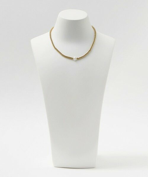 BEAUTY&YOUTH UNITED ARROWS / ビューティー&ユース ユナイテッドアローズ ネックレス・ペンダント・チョーカー | ＜Causerie＞淡水パールトップ ストーン ネックレス | 詳細4