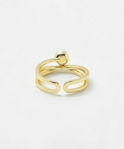 BEAUTY&YOUTH UNITED ARROWS / ビューティー&ユース ユナイテッドアローズ リング | ワン パールモチーフ 3連 リング | 詳細1