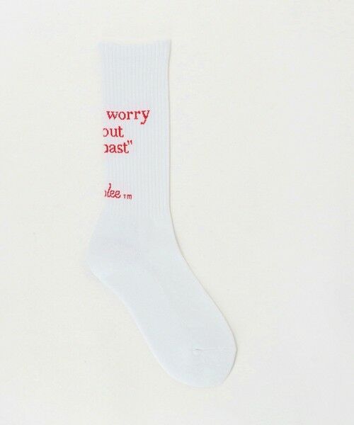 BEAUTY&YOUTH UNITED ARROWS / ビューティー&ユース ユナイテッドアローズ ソックス | 【別注】＜Samplee＞メッセージ ソックス（RED）