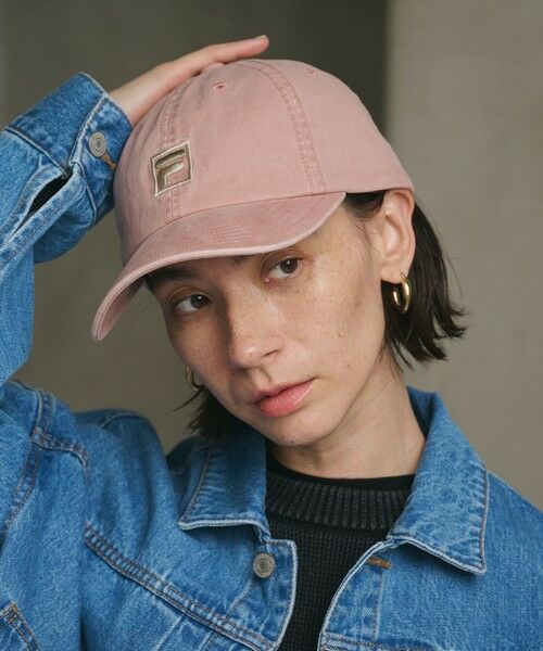 BEAUTY&YOUTH UNITED ARROWS / ビューティー&ユース ユナイテッドアローズ キャップ | 【別注】＜FILA＞コットン ウォッシュ ロゴ キャップ（LT.PINK）