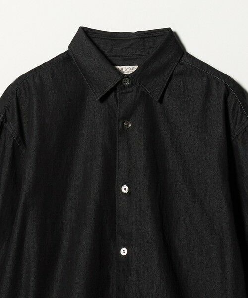 BEAUTY&YOUTH UNITED ARROWS / ビューティー&ユース ユナイテッドアローズ シャツ・ブラウス | 7.5oz サテンデニム レギュラー グランデ シャツ GRANDE型 | 詳細4