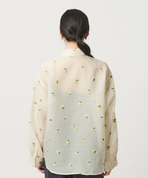 BEAUTY&YOUTH UNITED ARROWS / ビューティー&ユース ユナイテッドアローズ シャツ・ブラウス | フラワーモチーフ ジャガード シャツ ウォッシャブル | 詳細7