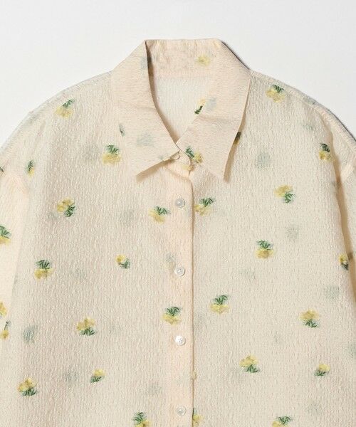 BEAUTY&YOUTH UNITED ARROWS / ビューティー&ユース ユナイテッドアローズ シャツ・ブラウス | フラワーモチーフ ジャガード シャツ ウォッシャブル | 詳細9