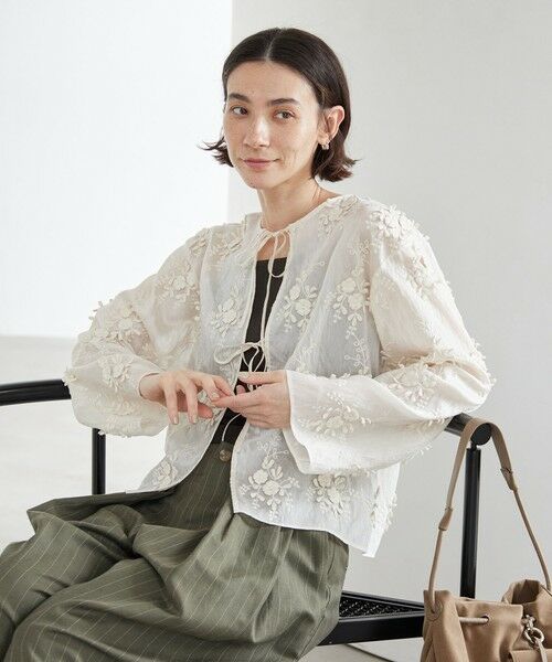 BEAUTY&YOUTH UNITED ARROWS / ビューティー&ユース ユナイテッドアローズ シャツ・ブラウス | セルロースナイロン エンブロイダリーシャツ 2WAY | 詳細1
