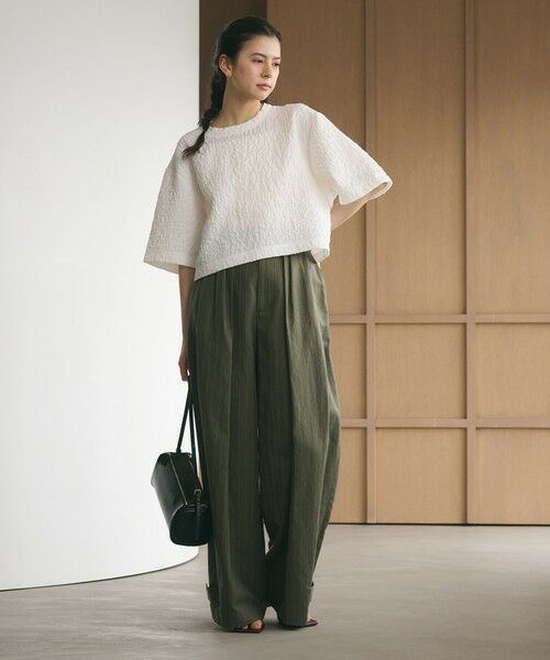 BEAUTY&YOUTH UNITED ARROWS / ビューティー&ユース ユナイテッドアローズ カットソー | ジャガード クルーネック 6分袖 プルオーバー | 詳細4