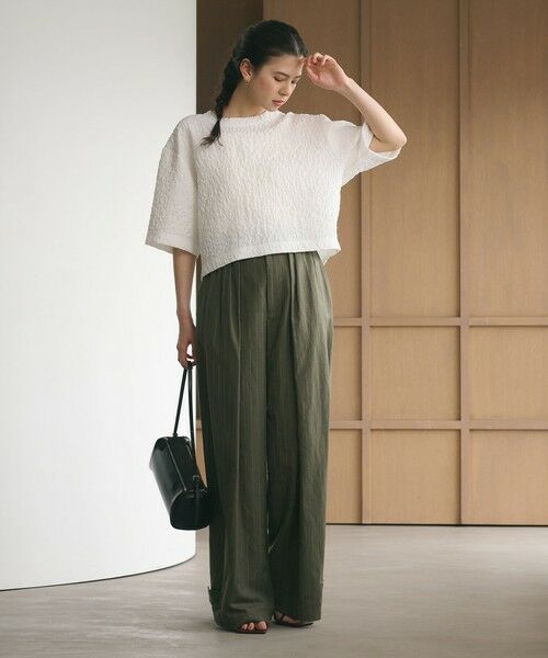 BEAUTY&YOUTH UNITED ARROWS / ビューティー&ユース ユナイテッドアローズ カットソー | ジャガード クルーネック 6分袖 プルオーバー | 詳細5