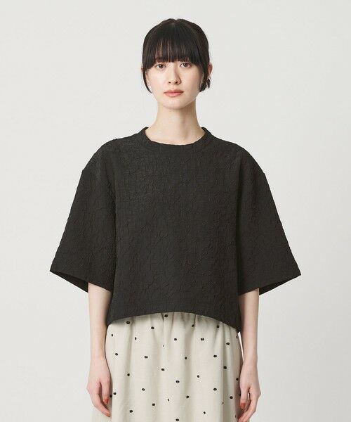 BEAUTY&YOUTH UNITED ARROWS / ビューティー&ユース ユナイテッドアローズ カットソー | ジャガード クルーネック 6分袖 プルオーバー | 詳細12
