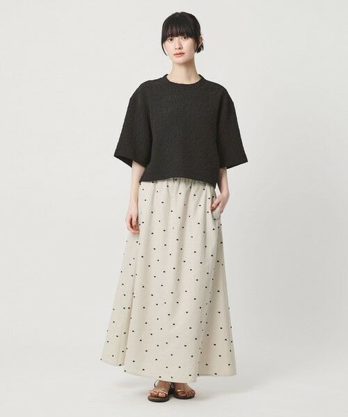 BEAUTY&YOUTH UNITED ARROWS / ビューティー&ユース ユナイテッドアローズ カットソー | ジャガード クルーネック 6分袖 プルオーバー | 詳細15