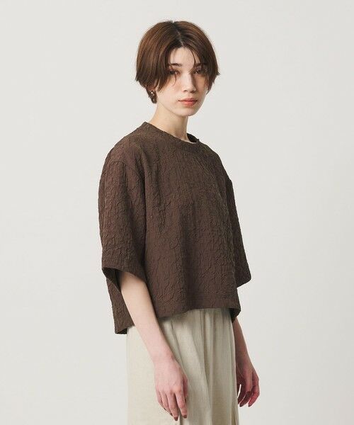 BEAUTY&YOUTH UNITED ARROWS / ビューティー&ユース ユナイテッドアローズ カットソー | ジャガード クルーネック 6分袖 プルオーバー | 詳細17