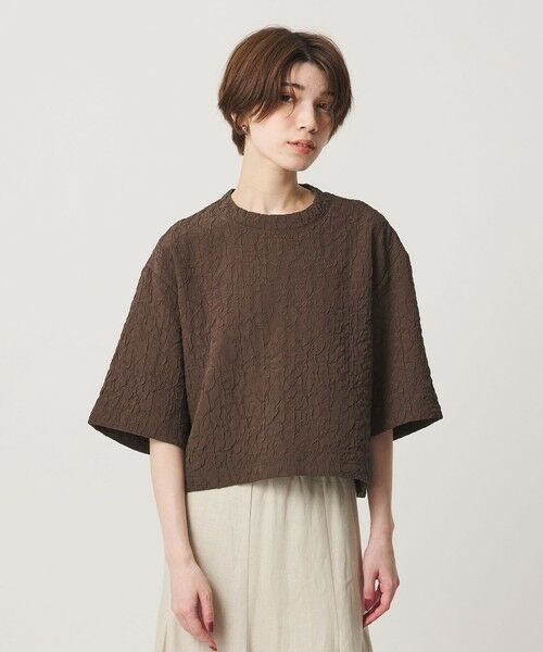 BEAUTY&YOUTH UNITED ARROWS / ビューティー&ユース ユナイテッドアローズ カットソー | ジャガード クルーネック 6分袖 プルオーバー | 詳細18