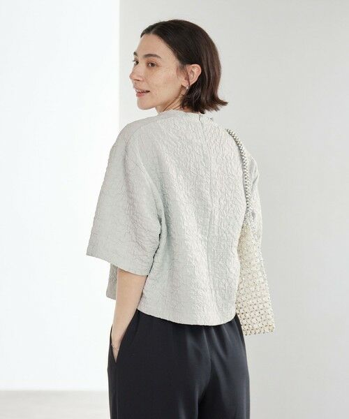 BEAUTY&YOUTH UNITED ARROWS / ビューティー&ユース ユナイテッドアローズ カットソー | ジャガード クルーネック 6分袖 プルオーバー | 詳細19