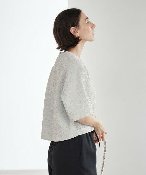 BEAUTY&YOUTH UNITED ARROWS / ビューティー&ユース ユナイテッドアローズ カットソー | ジャガード クルーネック 6分袖 プルオーバー | 詳細20